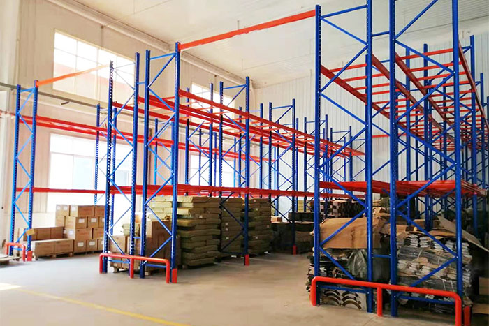 陜西渭南農資倉庫橫梁式貨架案例